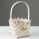 Wicker basket, d20 x 15/33 cm, white, sequoia
