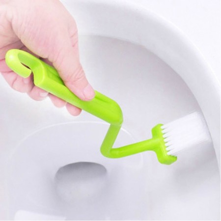 Brush with a curved handle of a share, 20 cm, color mix