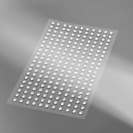 Rhound rhinestones, d = 4 mm, 220 pcs on the sheet on the sheet, the color is silver-3