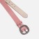 Women's belt, width 2.5 cm, screw, buckle metal, pink color