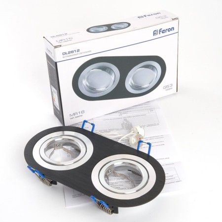 Introductive Lamp Feron DL2812, IP20, G5.3, 50 W, 175x92x25 mm, Black/Chrome color-5