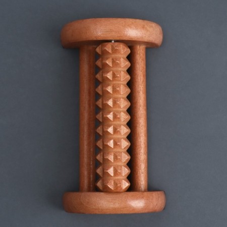 Feet massage "Drum", 1 video with spikes, wooden, 14.5 × 8.2 × 5 cm-6