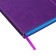 Leduced Diary A5, 140l, cage, leatherette, elastic band, blue cut, purple