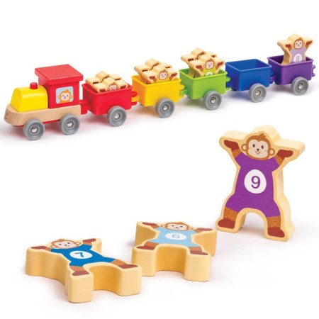 Set of game "Railway Train", with numbers, 11 elements
