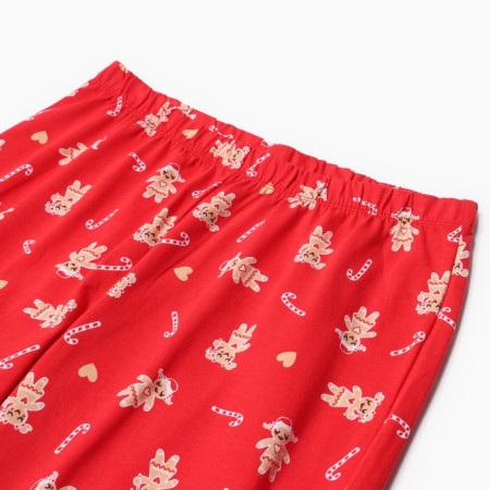 Female home set (jumper/pants), red color, size 52-7