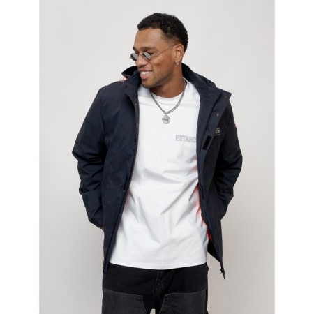 Sports male jacket, size 48, dark blue color-11