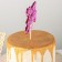 Topper for the cake "Happy Birthday", 17 × 11 cm, pink color