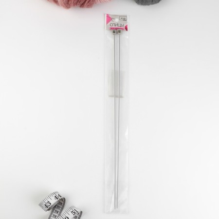 Knitting needles, straight, with Teflon coating, D = 2 mm, 35 cm, 2 pcs-2