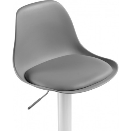 Soft Metal/Plastic/Ecokozha, Chrome/gray 38x38x86 cm chair-4