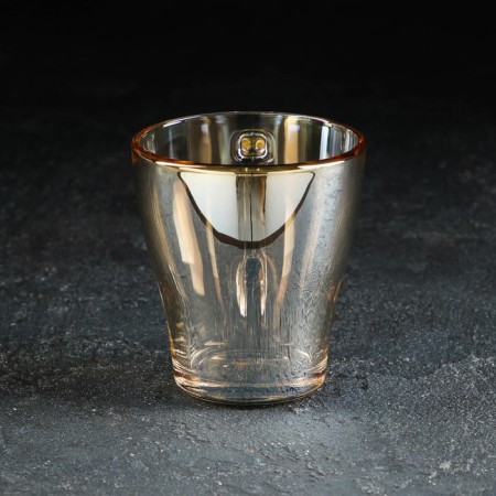Glass mug "honey", 250 ml, golden color-1