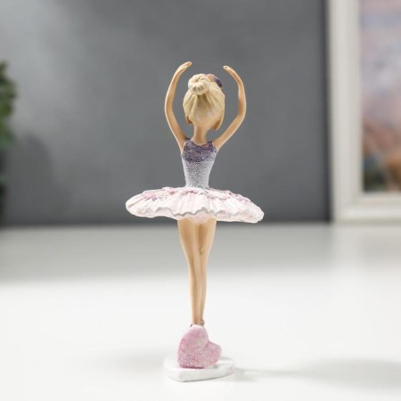 Polystone souvenir "Ballerina - pink -blue dress" 13.5x5x6 cm-3