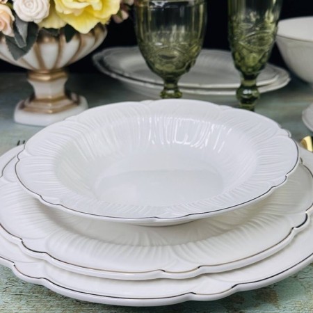 A set of deep plates Lenardi orchidea, D = 22.5 cm, 6 pcs