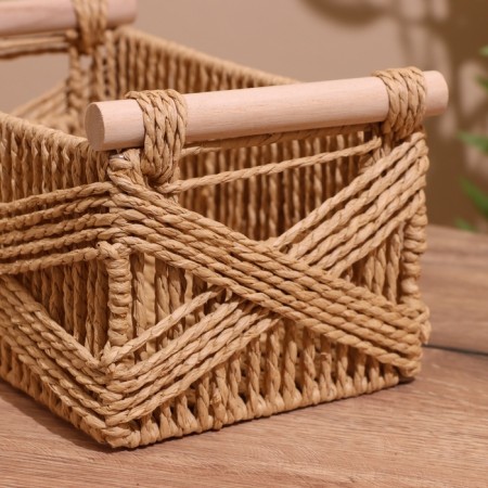 Set of wicker baskets, 3 pcs, 36x31x25 cm-3