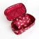 Cosmetic bag with lightning, burgundy color
