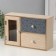 Casket Wood 2 boxes and door "Geometry" Beige with black 9.5x28x18.5 cm
