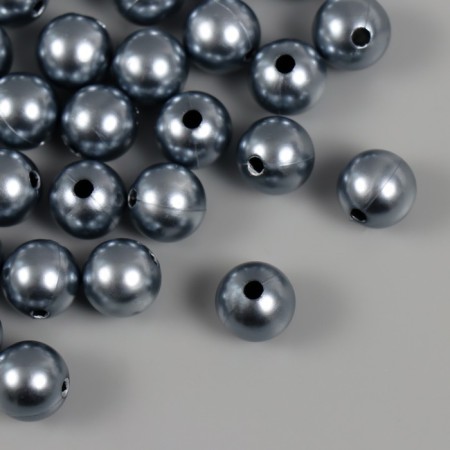 Set of beads "Pearls" d 12 mm, 250 g, gray-1