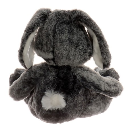 Soft toy "Rabbit with carrots", color gray color-1