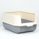 The toilet is closed with a folding top of 36 x 51 x 34 cm, gray