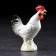 Souvenir "Rooster", 12 cm, handmade, porcelain