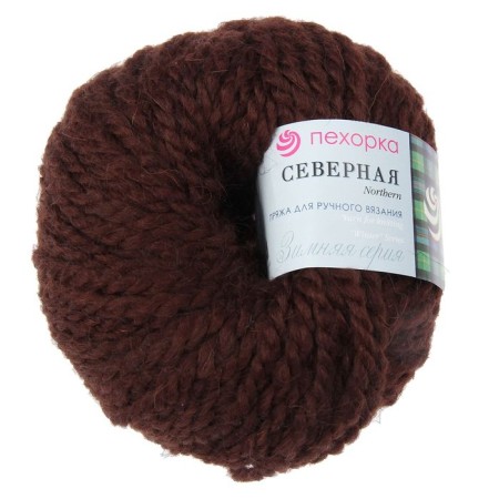 Severnaya yarn 30% Angora, 30% p/thin wool, 40% acrylic volume 50m/50g (251 brown-1