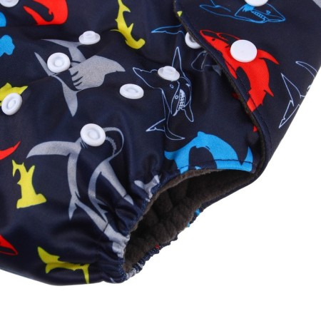 Panties-scammer, reusable, carbon-bamboo fabric, “sharks”, from 0-36 months.-5