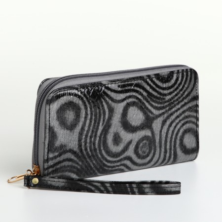 Women's wallet with lightning, gray color