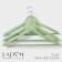 Shoulders - Wooden hangers Ladoom Brillant, 44.5 × 23 × 1.2 cm, 3 pcs, Green color