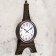 Wall clock, series: interior, "rivoli", discrete move, 21 x 47 cm