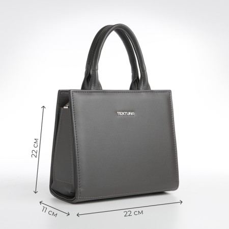 Female bag Textura, tout, medium size, color gray-2