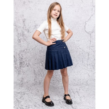 Turtleneck for girls, height 146 cm, milk color-3