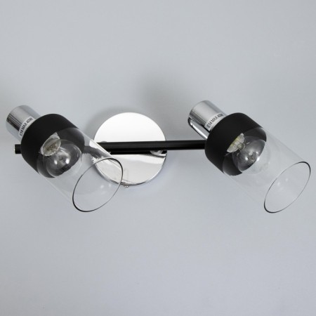 Lamp "Masumi" 2x60W E14 black/chrome 47.5x10x20cm-5