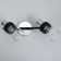 Lamp "Masumi" 2x60W E14 black/chrome 47.5x10x20cm