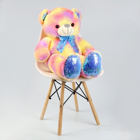 Soft toy "Bear", with shade, 80 cm, yellow color-4