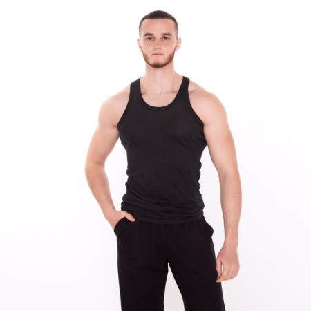 T -shirt male, black color, size 52