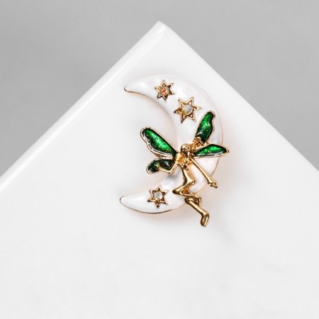 Brooch "Fairy" Lunar, color in gold-2