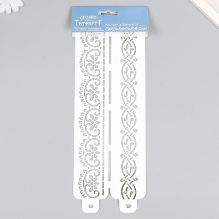 Tencil of border plastic "pattern" plastic, 11x32 cm-4