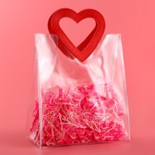 Gift package from PVC, pink, 26.5 x 23 x 12 cm