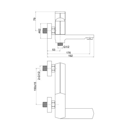 Cersanit Wisla A63056 bath mixer-6