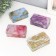 Rectangular metal casket "Colored marble with golden cracks" mix 6.5x3.8x11.5 cm