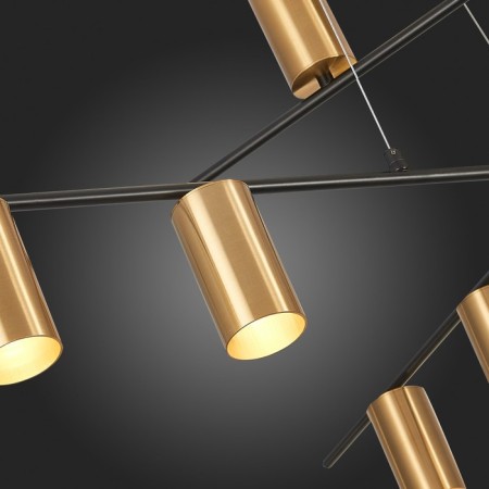 Ceiling lamp ST LUCE. SL1206.402.12. Sormano. 12x7 W, GU10, 120x120x65 cm, black color-10