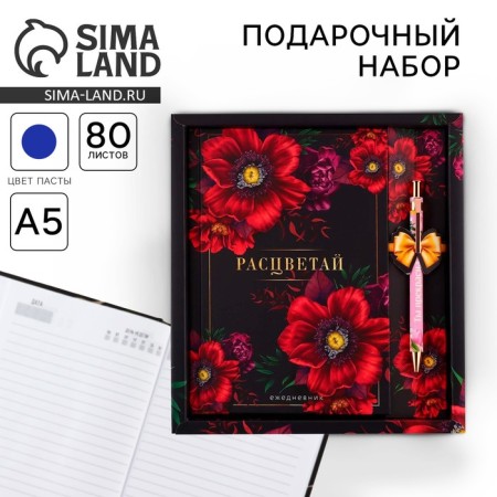 Set "Blave": pen and diary 80 sheets