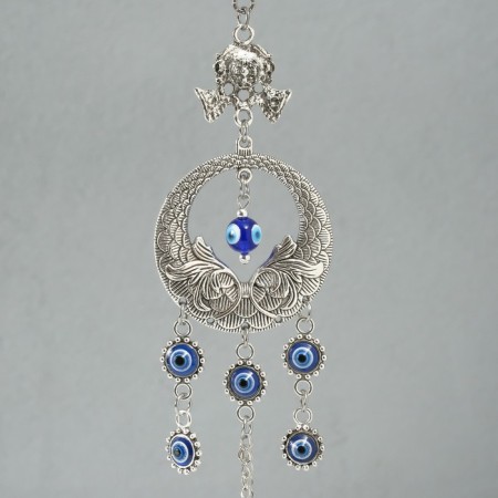 Suspension from the evil eye Metal "Wings" 6x22 cm-3