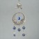 Suspension from the evil eye Metal "Wings" 6x22 cm