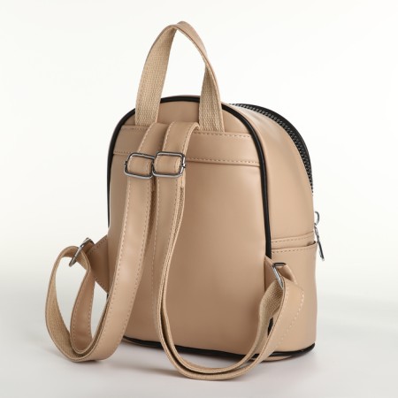 Women's backpack on lightning, beige color-2