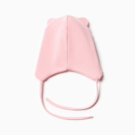 Hat double for girls, color powder, size 42-46-2