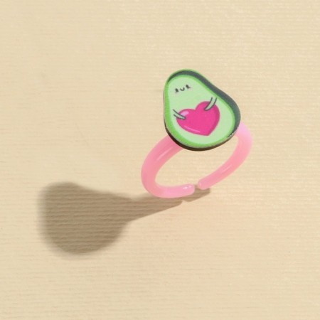 Children's ring "Avocado", 2 x 1.8 x 1.5 cm-2