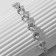 Bracelet with rhinestones "Zircon" Izk, path, white color in silver, 15cm