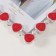 Photo frame plastic for metal 13x18 cm "Red Hearts" Emal 1.3x20.3x16.2 cm