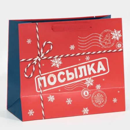 Laminated horizontal “Parcel for you”, MS 18 x 23 x 10 cm, New Year-2