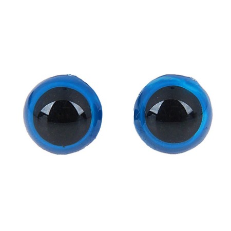 Screw eyes with plugs, translucent, set 4 pcs, color blue, size 1 pc: 1.3 × 1.3 cm